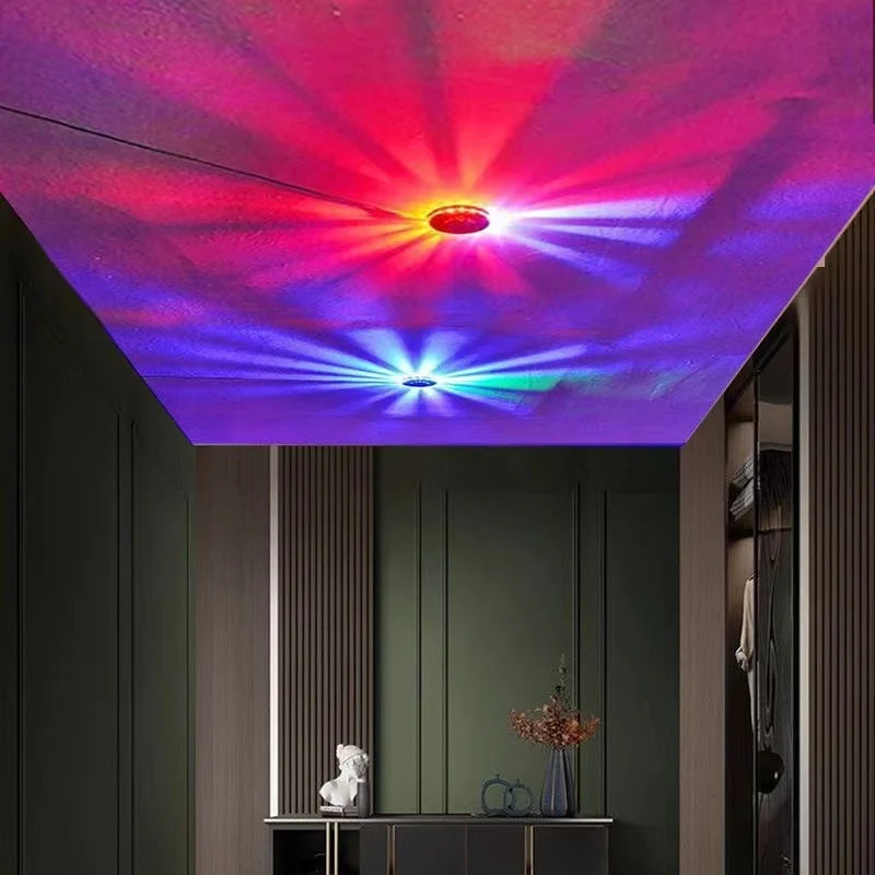 Colorful rotating LED light