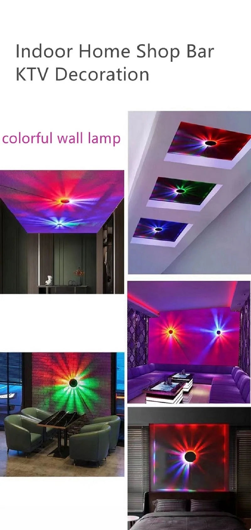 Colorful rotating LED light