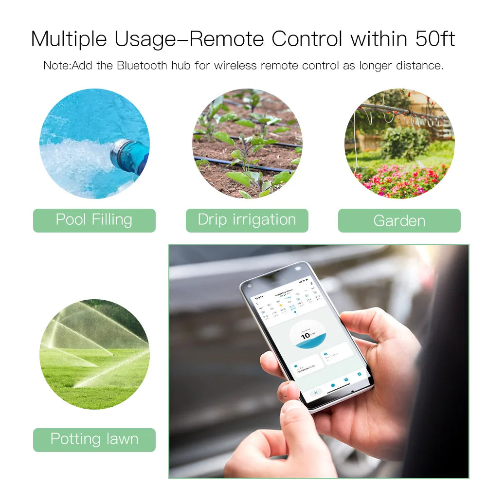 Bluetooth Smart Garden Watering Timers, Automatic Programmable Watering Timer