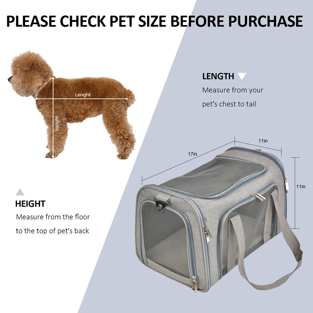 Soft Sided Dog Carrier Bag, Cat Pet Backpack, Dog Travel Bags