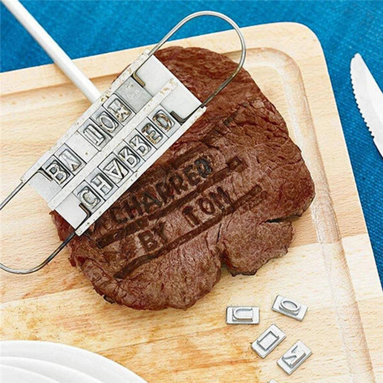 BBQ Meat Label Stamping Tool with Changeable Letters,