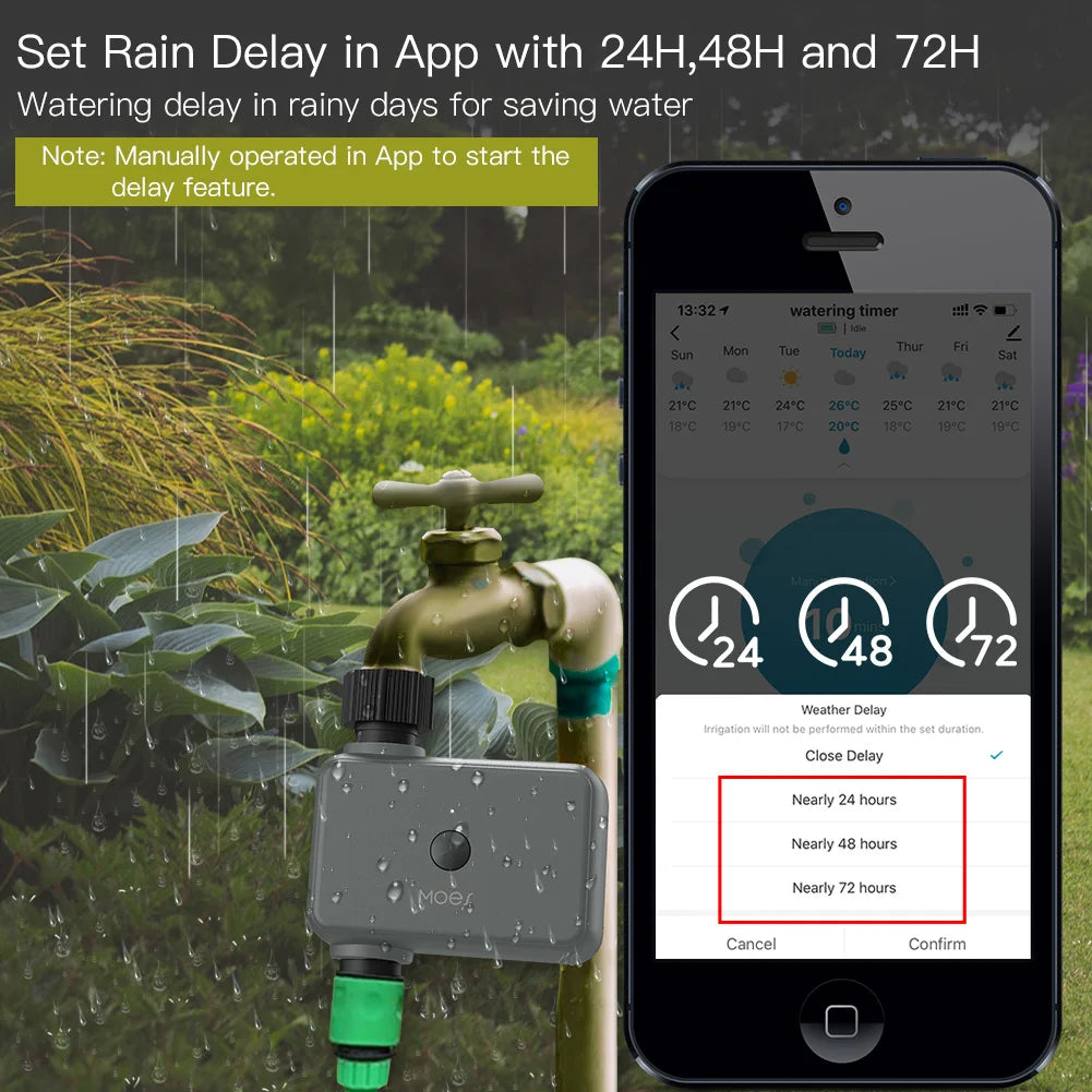 Bluetooth Smart Garden Watering Timers, Automatic Programmable Watering Timer