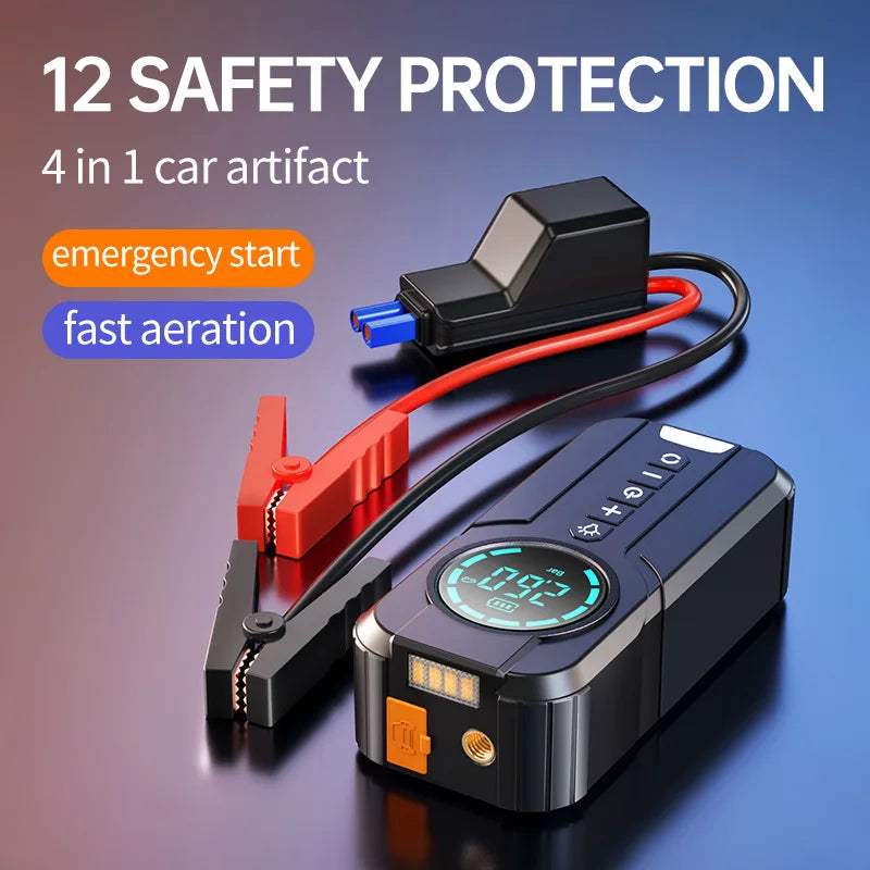 1000A Portable Air Pump for Car Battery Jump Starter