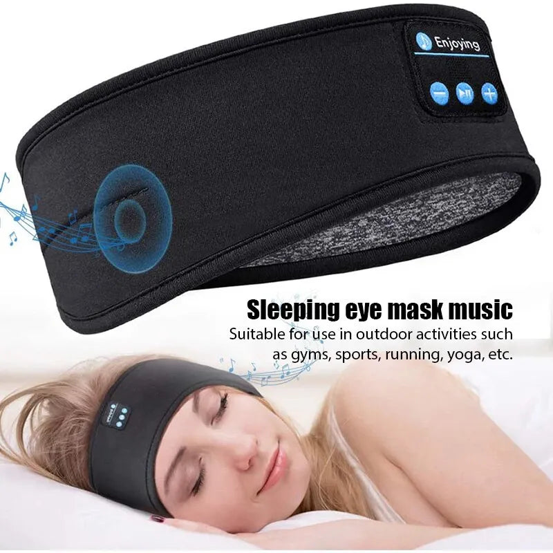 Flexible Wireless Bluetooth Sports Earphones with Headband and Eye Mask for Sleeping