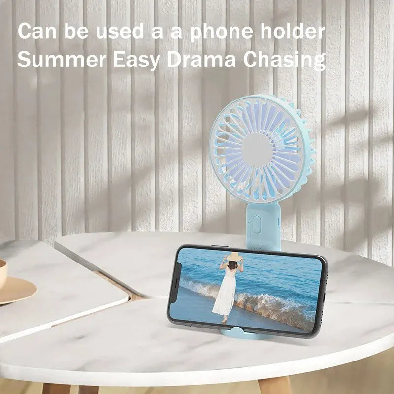 1pc Mini Portable Multifunctional Foldable Electric Fan USB