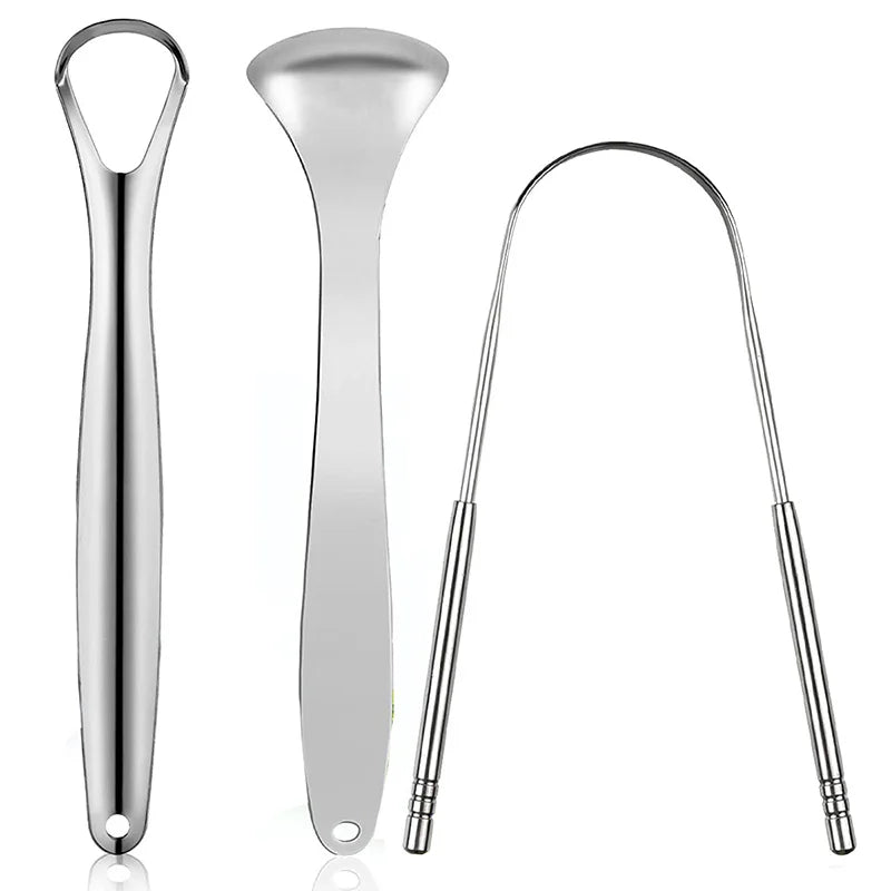 Stainless Steel Metal Tongue Scraper