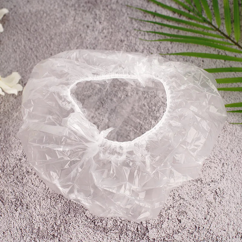 100/200pcs Disposable Plastic Shower Caps for Hair, Safe Food Cover