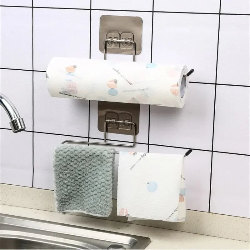 Stainless Steel Hanging Tissue Holder with Adhesive