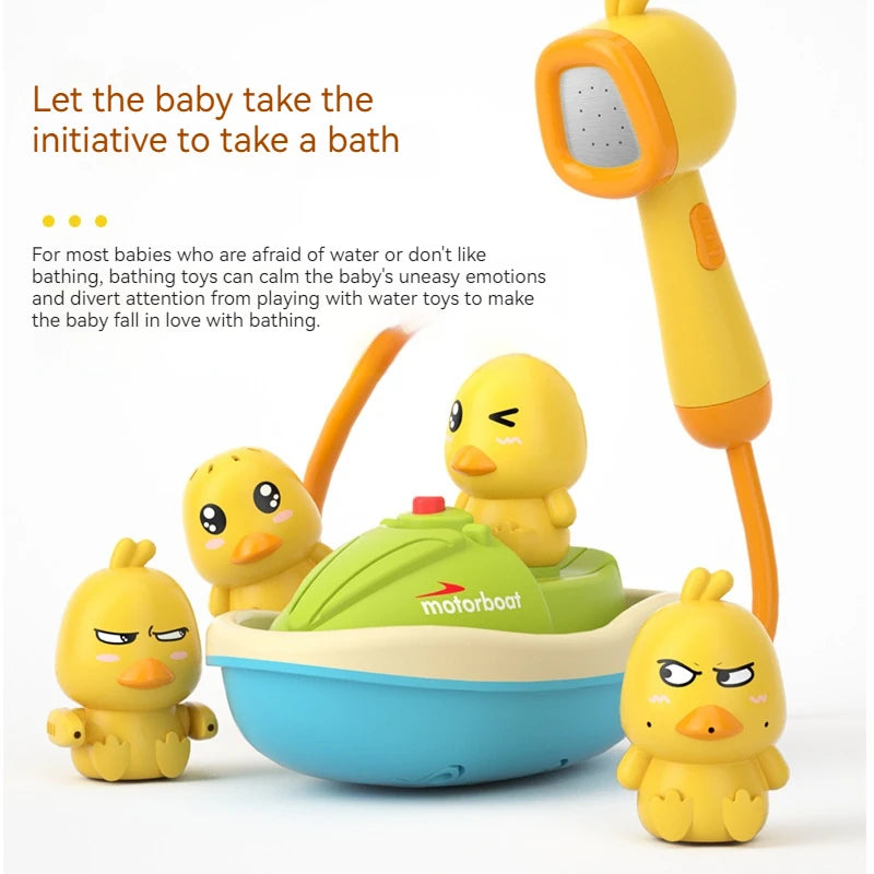 Cute Duck Electric Water Spray Bath Toys for Kids