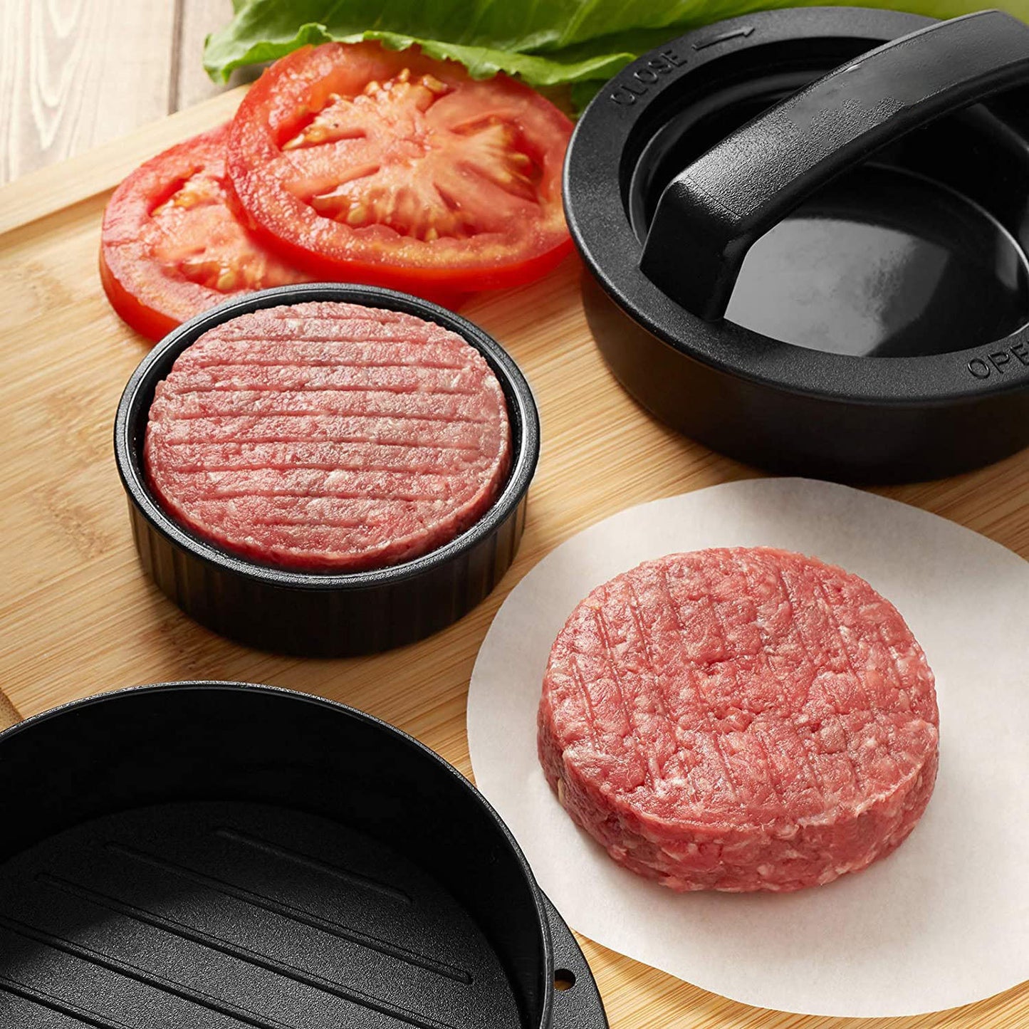 Non-stick round meat press machine