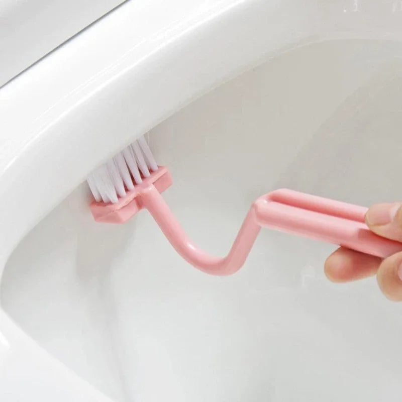 S-shaped toilet cleaning brush