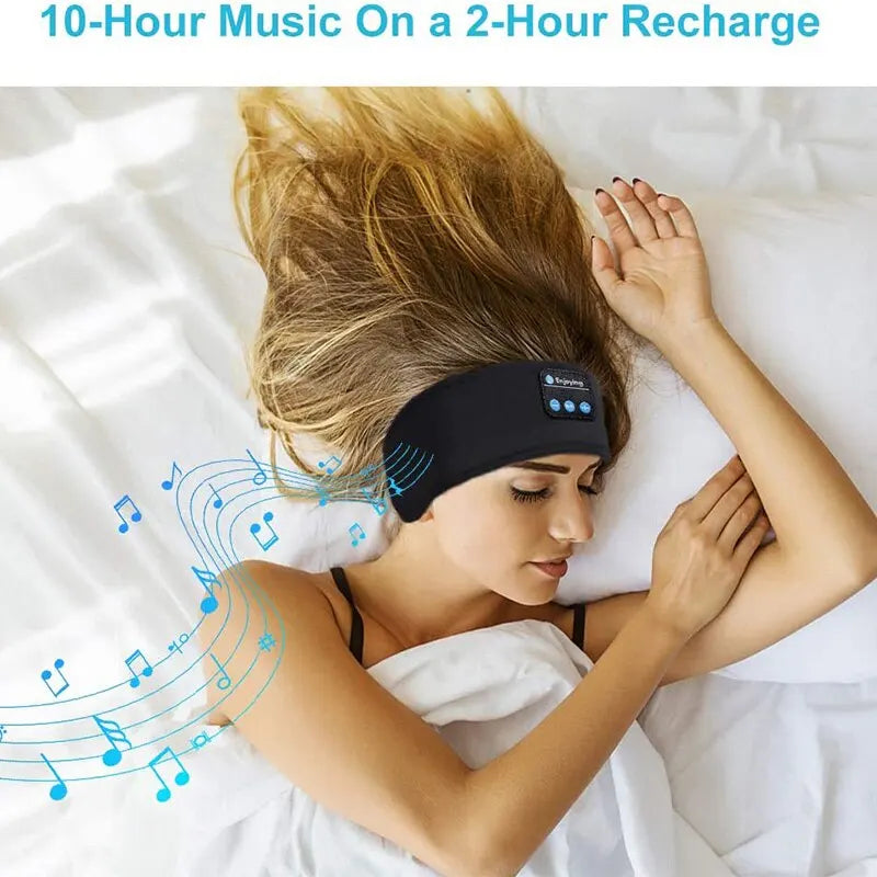 Flexible Wireless Bluetooth Sports Earphones with Headband and Eye Mask for Sleeping