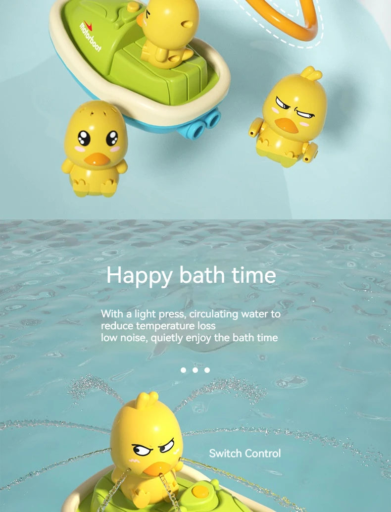 Cute Duck Electric Water Spray Bath Toys for Kids