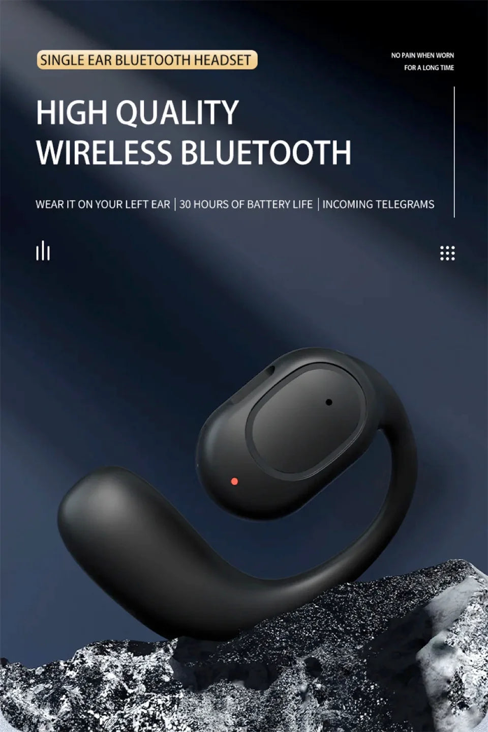 Wireless headphones with noise cancelling and microphone