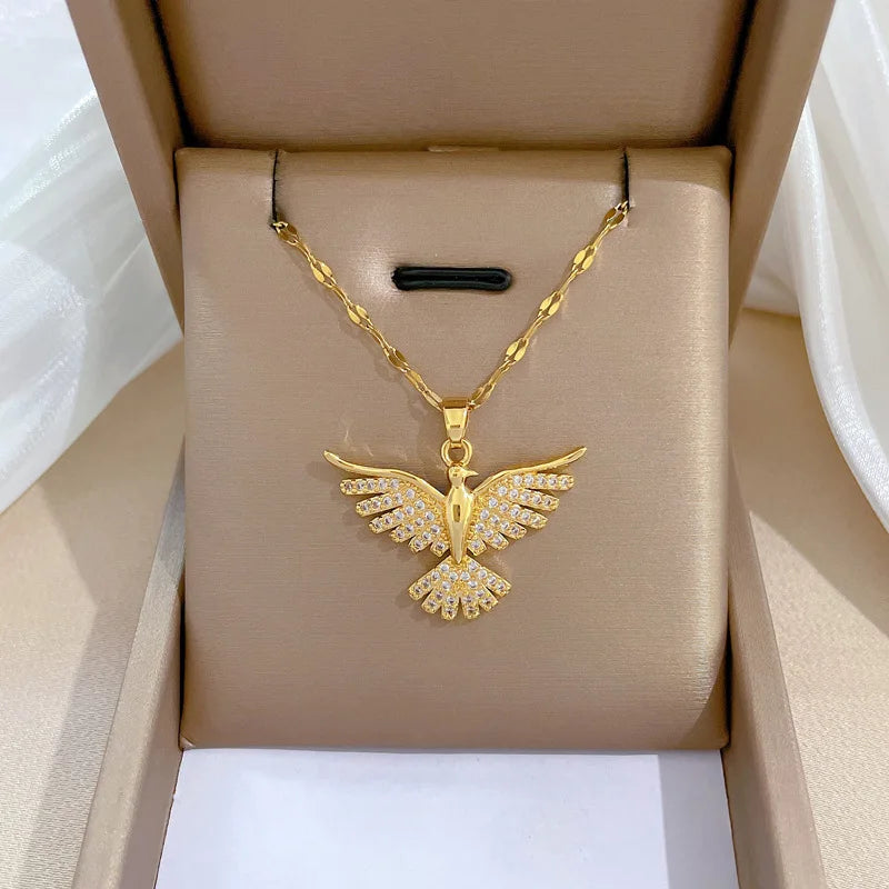 Fashion Women's Phoenix Wings Necklace Clavicle Chain Perfect Gift for Girls