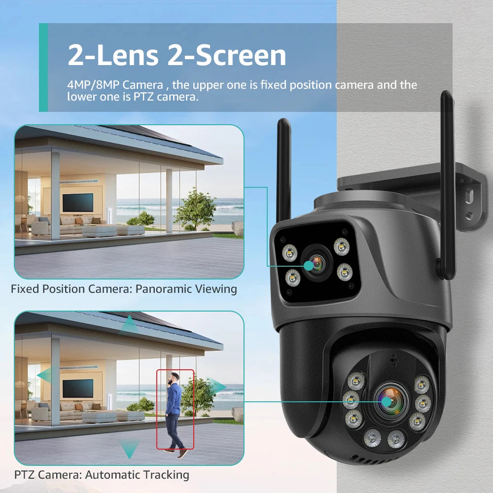 8MP Outdoor WiFi Camera , Color Night Vision