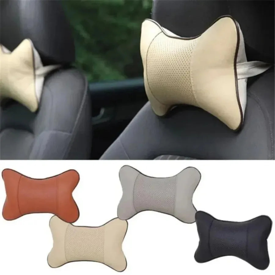 Faux Leather Car Neck Pillows