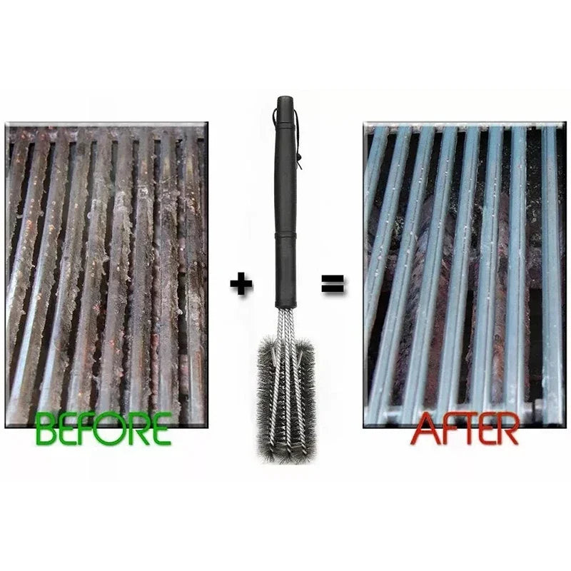 Grill Cleaning Brush, Stainless Steel Bristles,