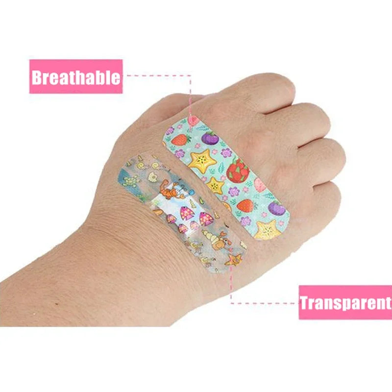 100pcs Breathable Waterproof Elastic Medical Bandages for Kids