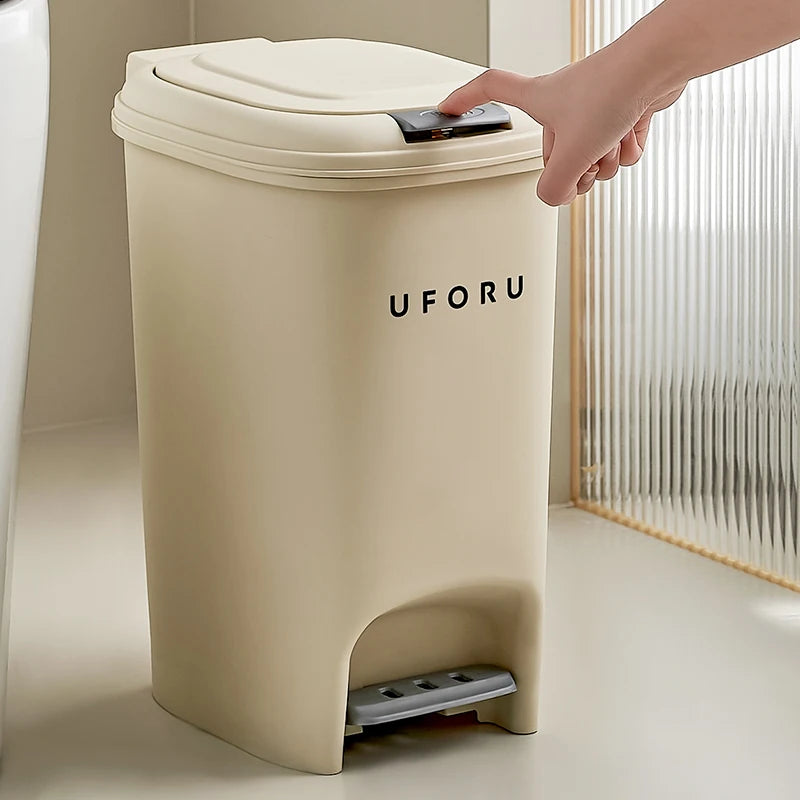 Deluxe Large Capacity Trash Can with Lid and Easy Open Design