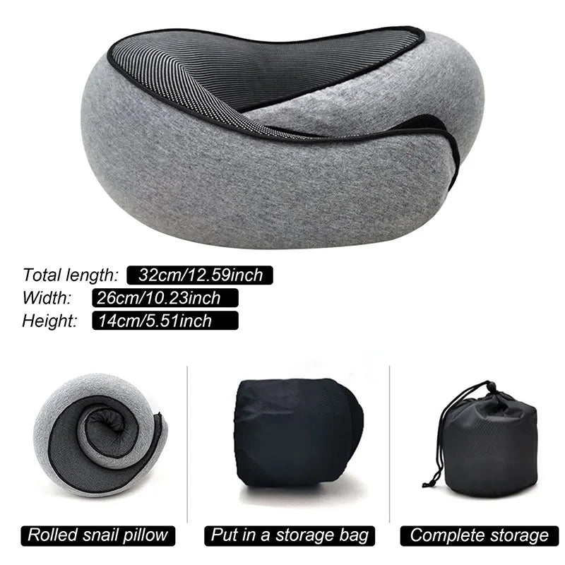 Adjustable U-Shaped Memory Foam Travel Neck Pillow