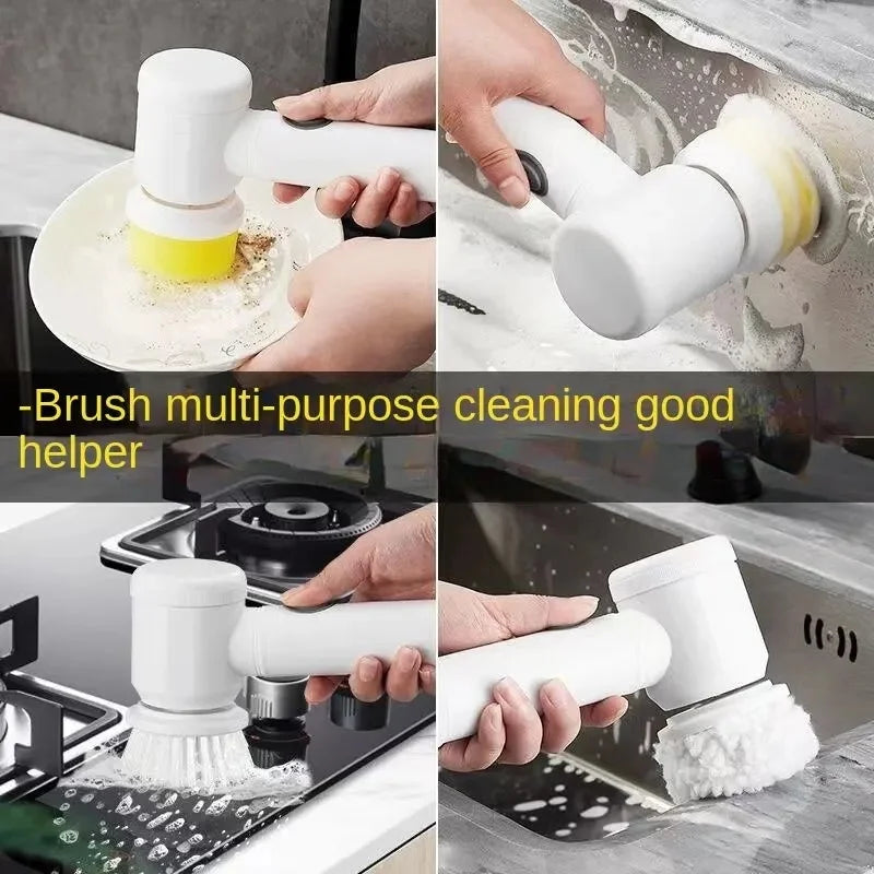 Electric Cleaning Brush 5 in 1 Electric Spin Scrubber Cordless Power