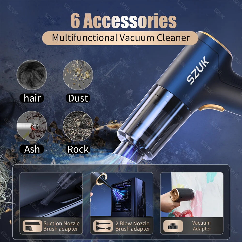 Mini Car Vacuum Cleaner with High Suction Power