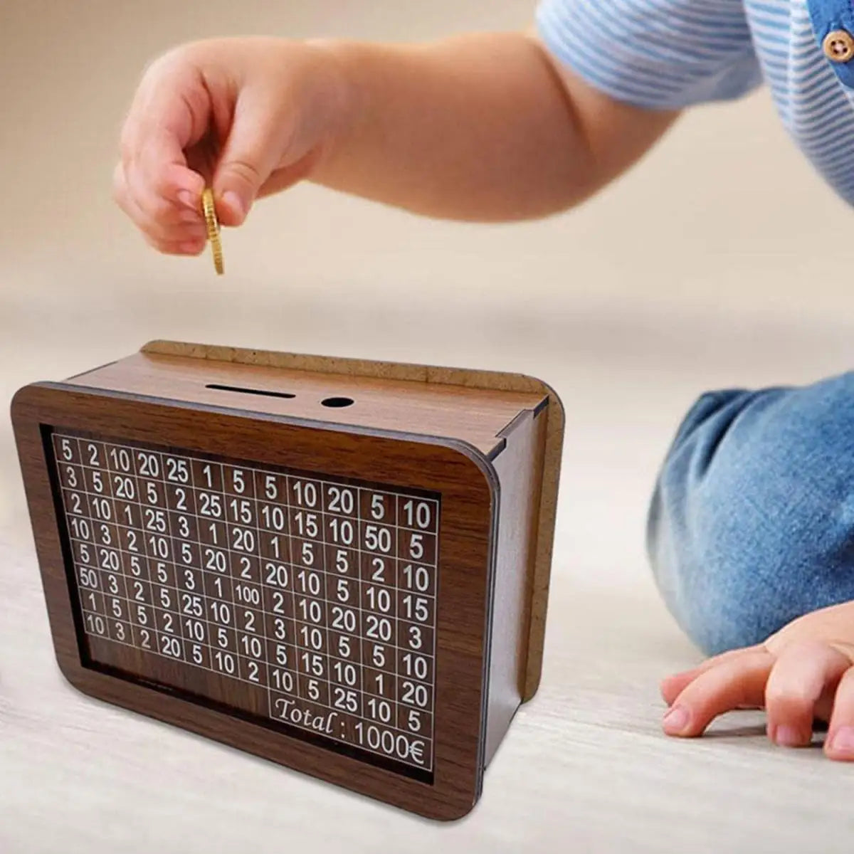 One Piece Wooden Money Box, Wooden Piggy Bank