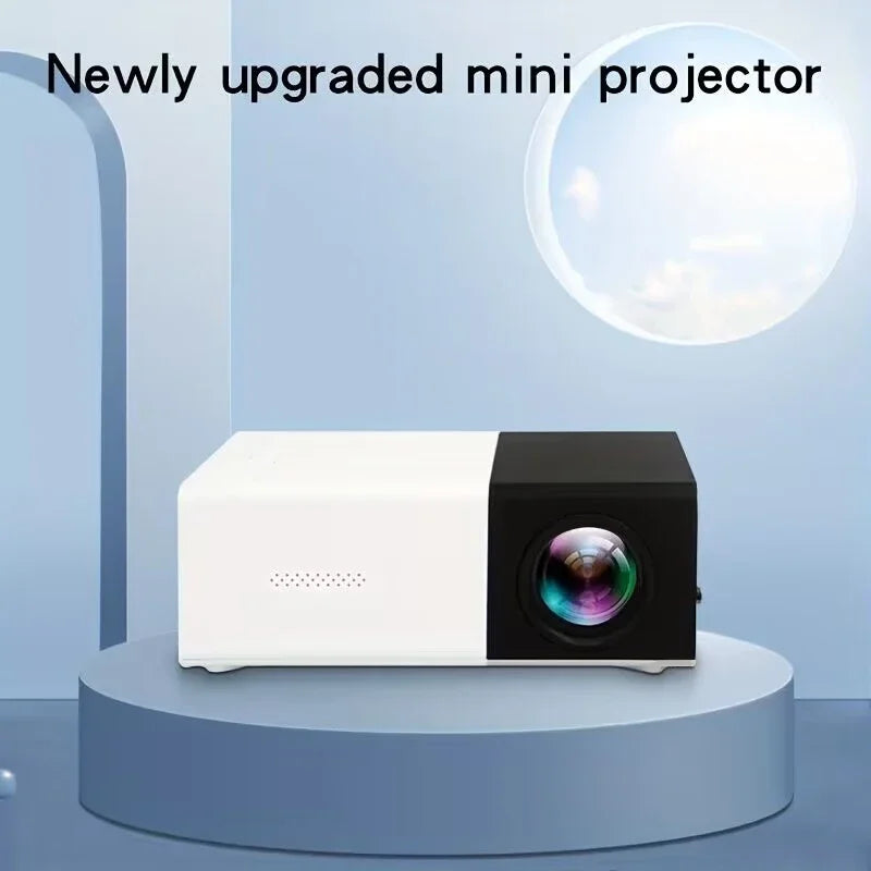 Portable home projector, wireless connection to mobile phone,