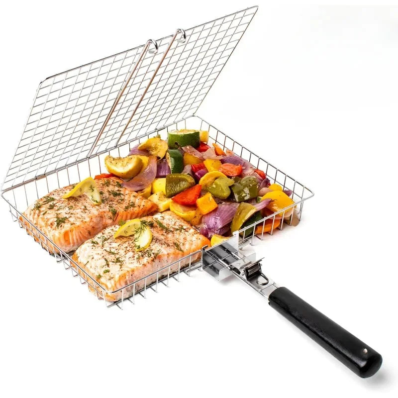 Large Stainless Steel Collapsible BBQ Basket,