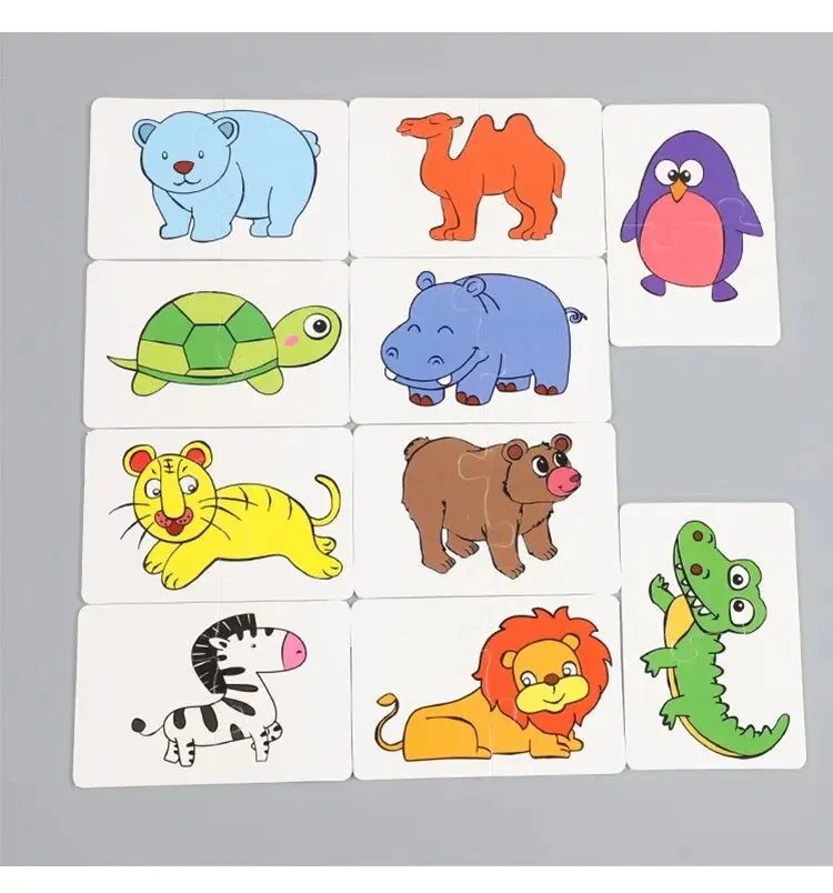 32pcs Creative Cartoon Pattern Matching Enlightenment Cards Cognitive Educational Toys