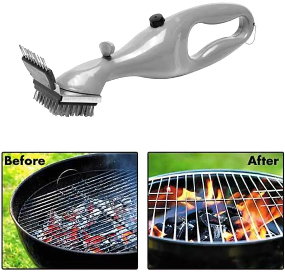 Steam cleaning brush, barbecue cleaner suitable for scraping charcoal,