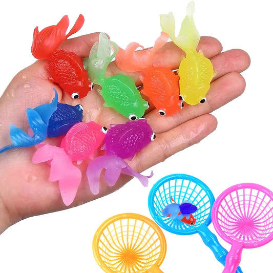 Set of 10 Strong Aquatic Goldfish for Kids Decoration