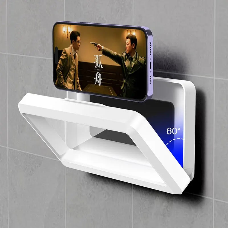 Waterproof Phone Holder for Bathroom, Self Adhesive Phone Holder for Touch Screen, Tight Storage in Bathroom