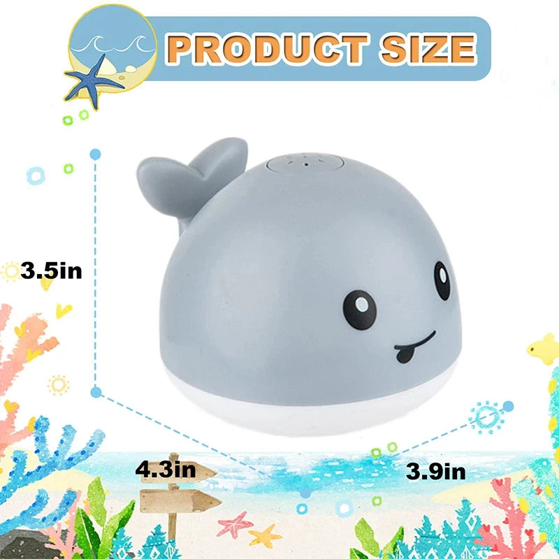 Baby Light Up Bath Toys Whale Automatic Sprinkler Bathtub Toys