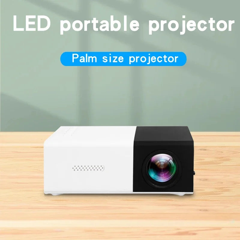 Portable home projector, wireless connection to mobile phone,