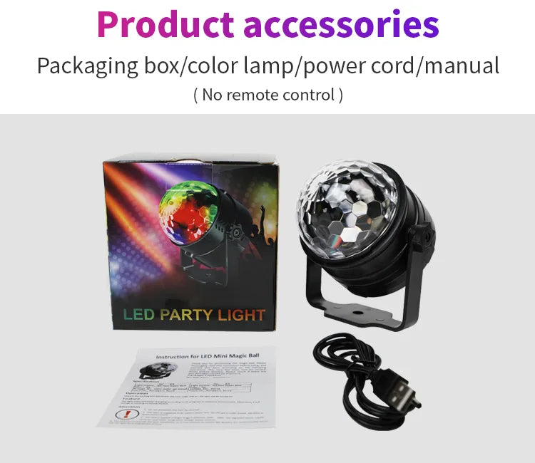 7 Colors Voice Activated Light with Remote Control