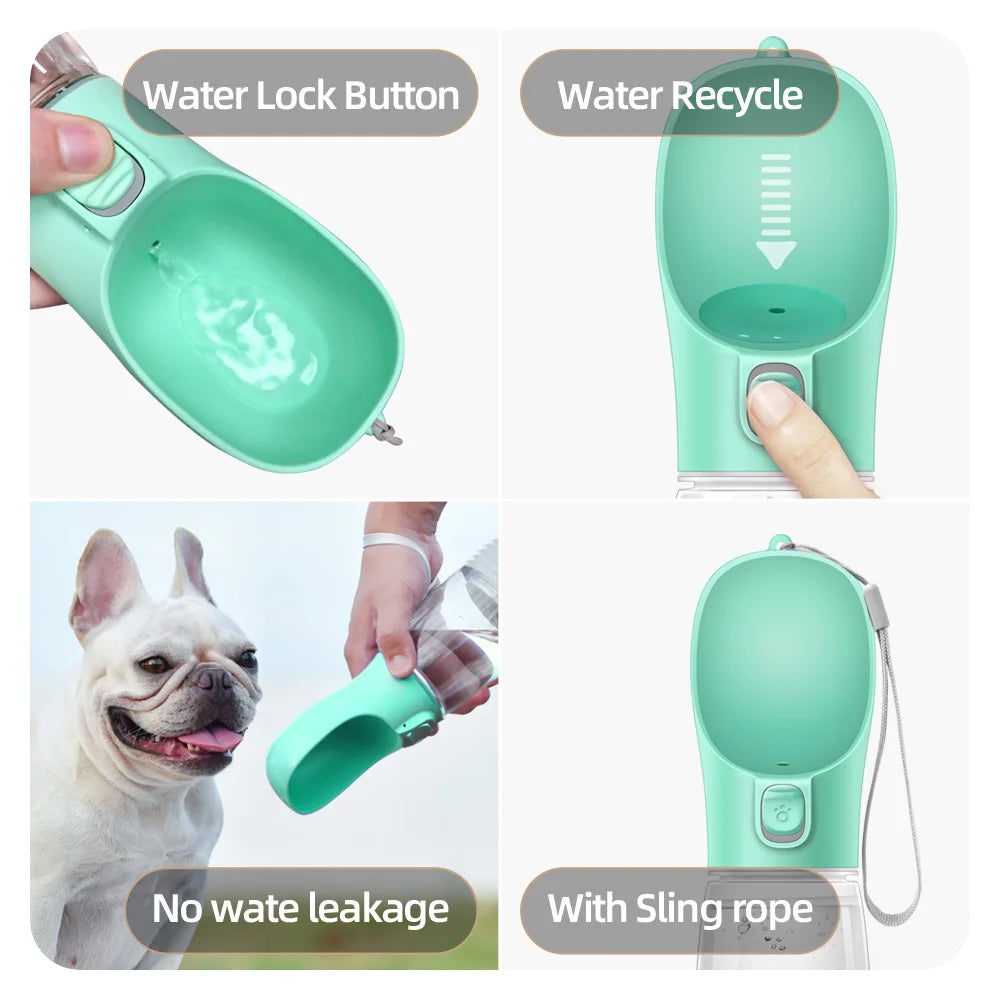 Portable Leak Proof Water Bottle for Dogs Cats Small Large Drinking Bowls