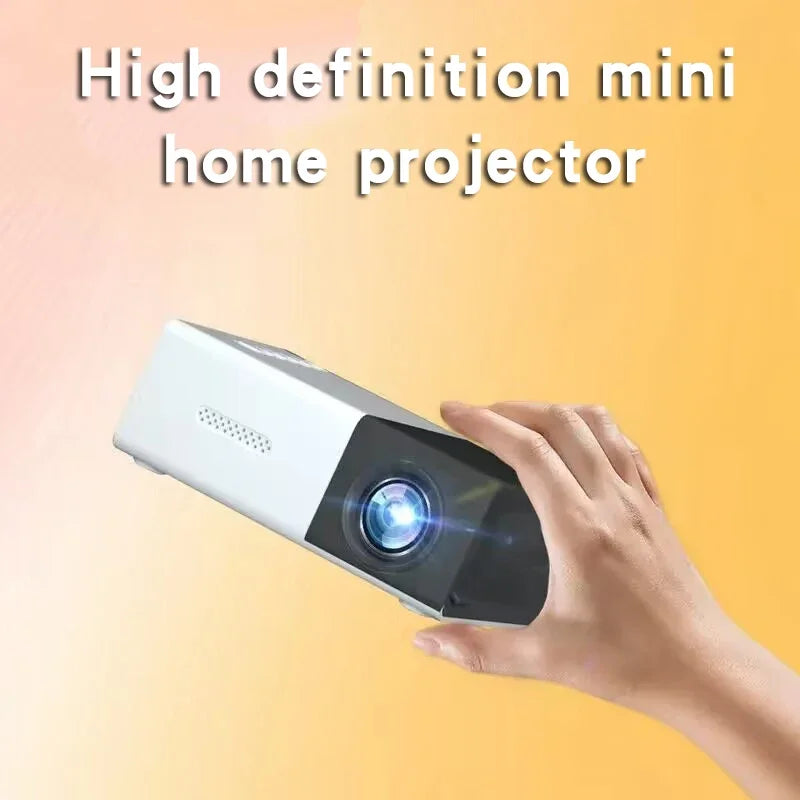 Portable home projector, wireless connection to mobile phone,