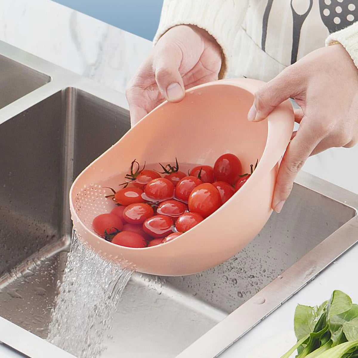 Multipurpose Rice Fruit Vegetable Draining Basket