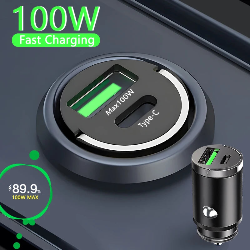 100W Mini Car fast Charger