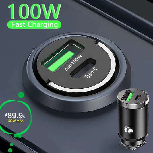 100W Mini Car fast Charger