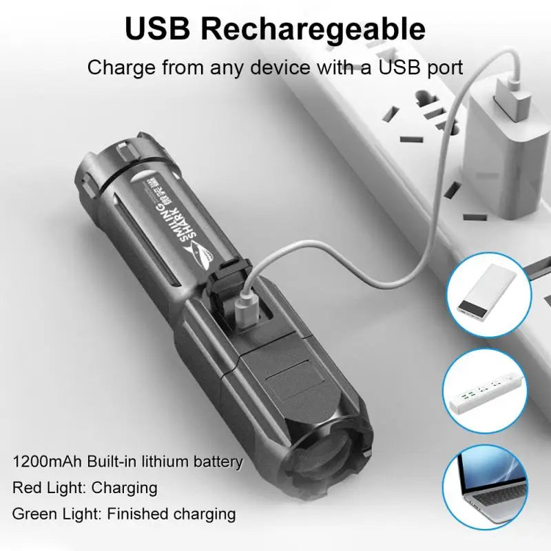 Rechargeable Powerful LED Flashlight