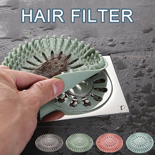 Silicone Hair Filter, Bathtub Drain Strainer,