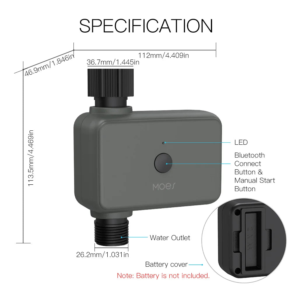 Bluetooth Smart Garden Watering Timers, Automatic Programmable Watering Timer