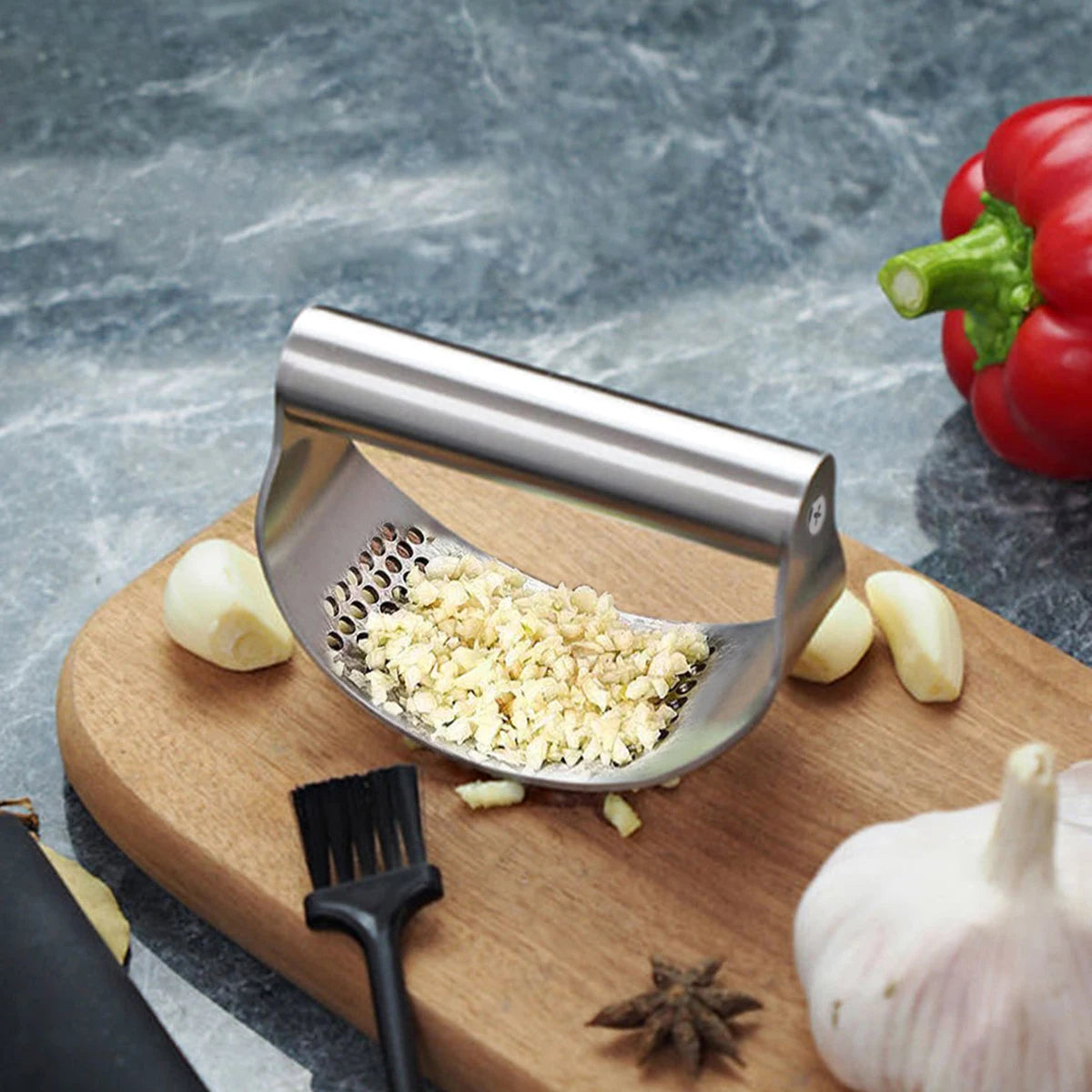 Stainless Steel Garlic Press