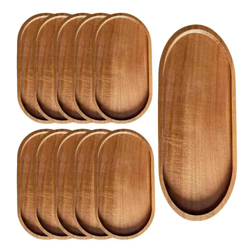 Solid Wood Round Candy Plate 1pc