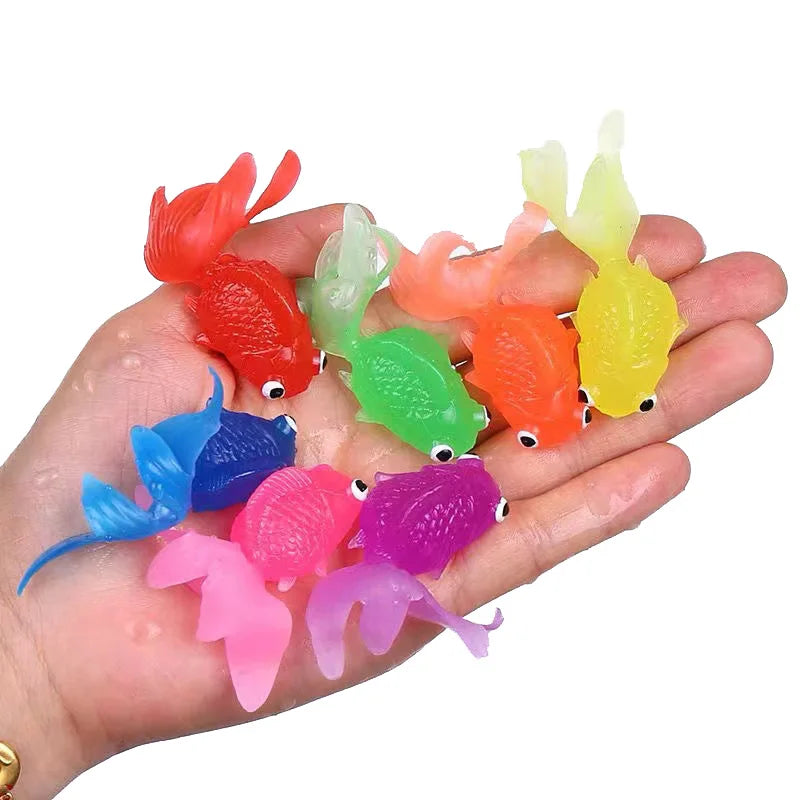 Set of 10 Strong Aquatic Goldfish for Kids Decoration