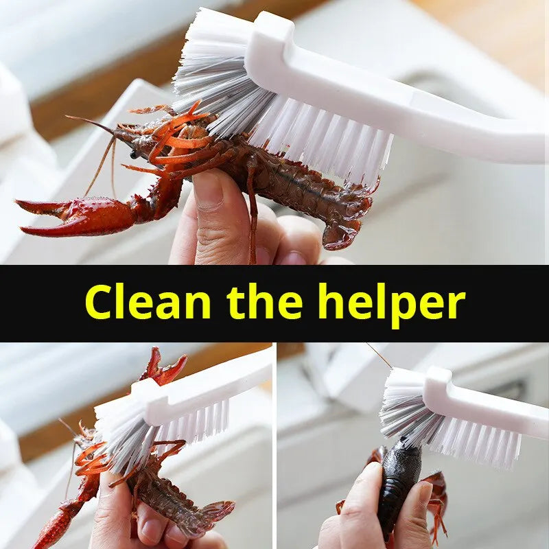 Sink cleaning brush with long handle