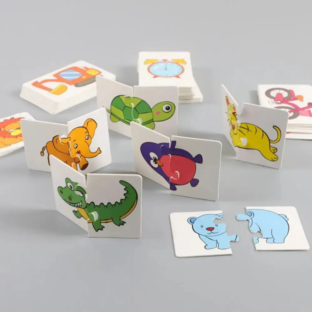 32pcs Creative Cartoon Pattern Matching Enlightenment Cards Cognitive Educational Toys